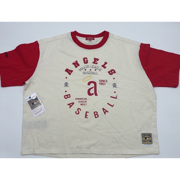 Mitchell & Ness Tops - NEW Mitchell & Ness MLB Angels Cooperstown Women's‎ Boxy Crop T-Shirt XL